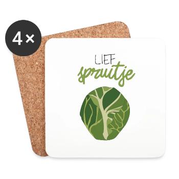 Sweet Brussels sprout - Coasters (set of 4) - white - Front