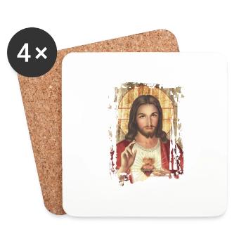 Jesus-Holy Mary Religion - Coasters (set of 4) - white - Front