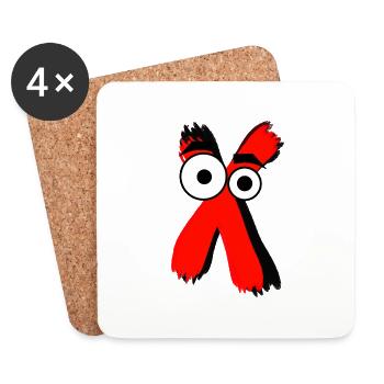 x - Coasters (set of 4) - white - Front