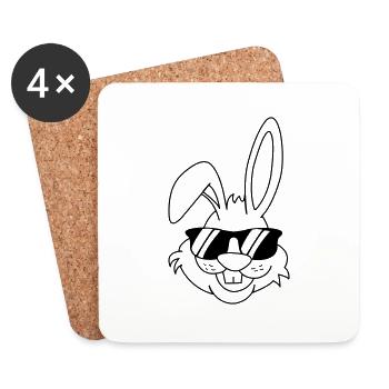 hare - Coasters (set of 4) - white - Front