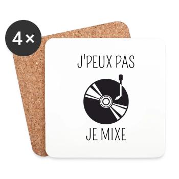 I can't mix - Coasters (set of 4) - white - Front