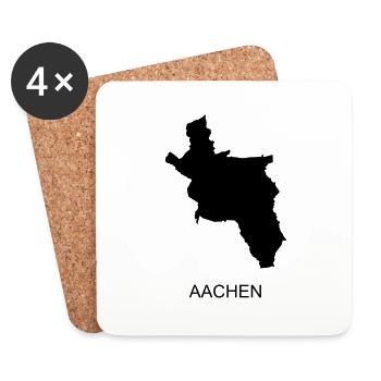 Aachen - Untersetzer (4er-Set) - Weiß - Vorne