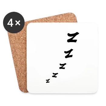 Sleep Design Zzz - Coasters (set of 4) - white - Front
