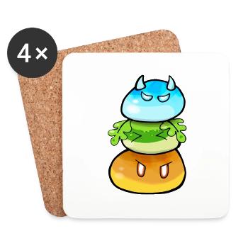 Genshin Impact Slimes - Dessous de verre (lot de 4) - blanc - Devant