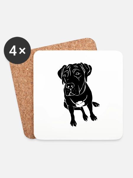 Presa Canario - Coasters (set of 4) - white