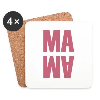 Mama | Mutter | Muttertag - Untersetzer (4er-Set) - Weiß - Vorne