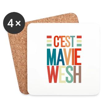 It's my wesh life - Coasters (set of 4) - white - Front