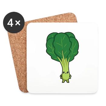 spinach - Coasters (set of 4) - white - Front