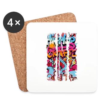 Graffiti - Coasters (set of 4) - white - Front