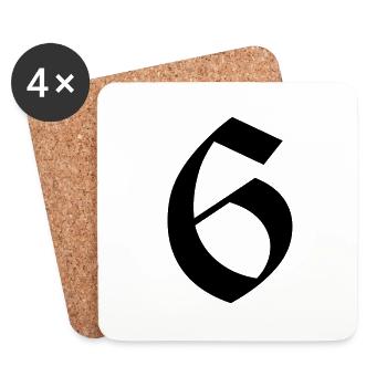 6 - Dessous de verre (lot de 4) - blanc - Devant