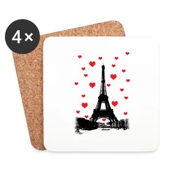 Paris - Dessous de verre (lot de 4) - blanc - Devant