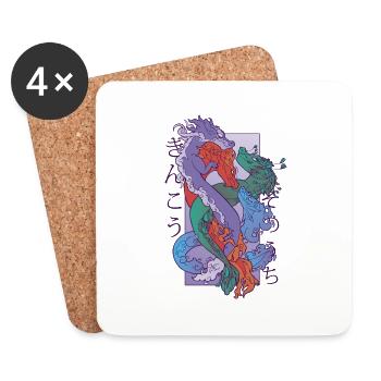 Ancient Dragon Creatures - Coasters (set of 4) - white - Front