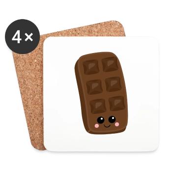 Chocolate - Coasters (set of 4) - white - Front
