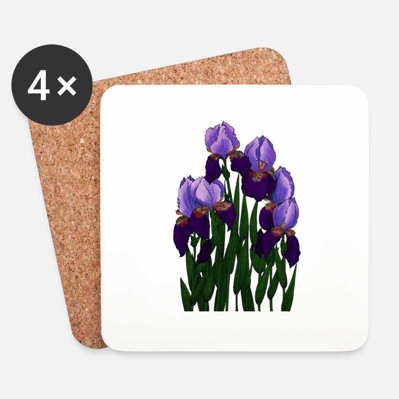 Irysy - Iris - Untersetzer (4er-Set) - Weiß