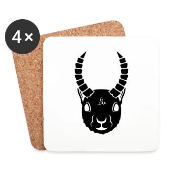 Demonic Squirrel - Coasters (set of 4) - white - Front