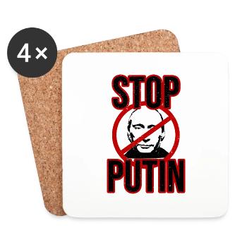 Stopp Putin - Untersetzer (4er-Set) - Weiß - Vorne