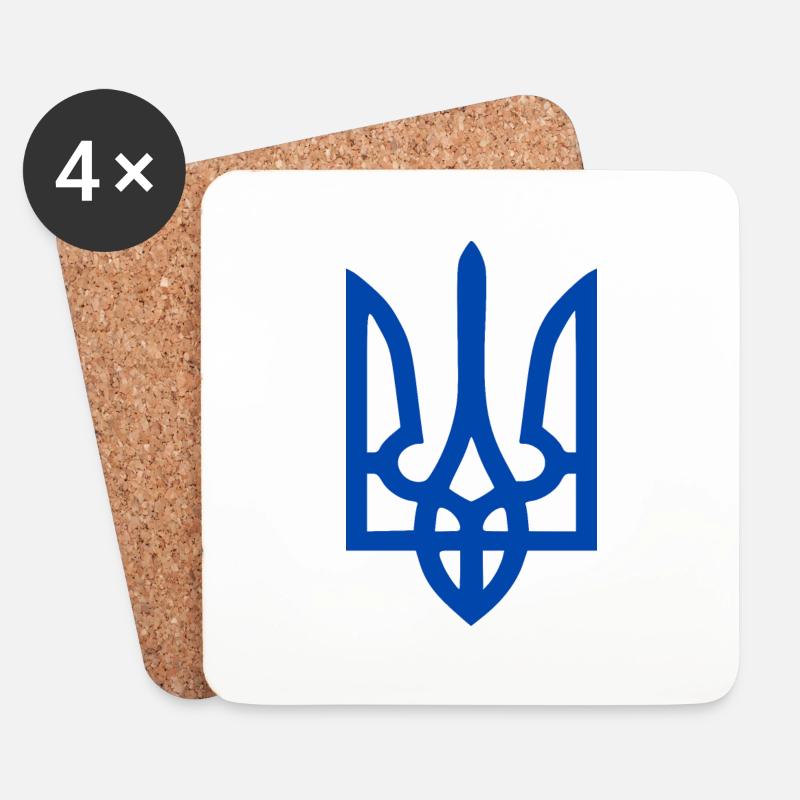 Ukraine - Untersetzer (4er-Set) - Weiß