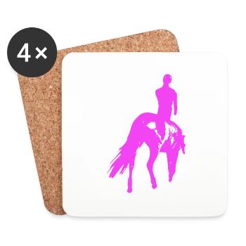 Pferd - Untersetzer (4er-Set) - Weiß - Vorne