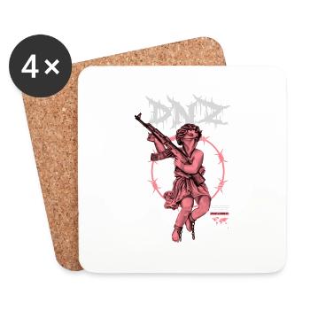 DNZ WORLD AK ANGEL - Untersetzer (4er-Set) - Weiß - Vorne