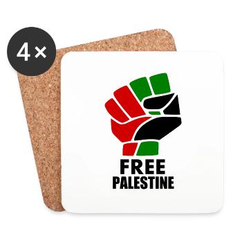 Palestine - Dessous de verre (lot de 4) - blanc - Devant