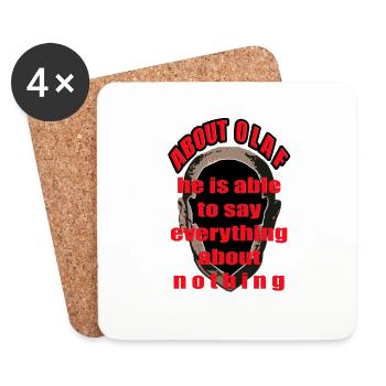 Olaf Scholz Parody English Scholzism Politics Gag - Coasters (set of 4) - white - Front