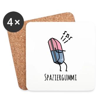 Spaziergummi - Untersetzer (4er-Set) - Weiß - Vorne