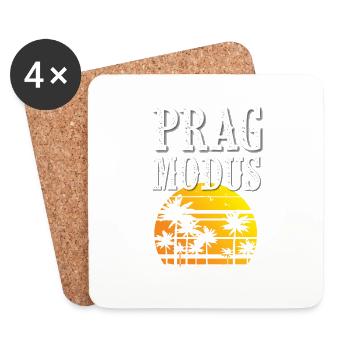 Prague Mode - Coasters (set of 4) - white - Front