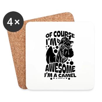 Of Course I'm Awesome I'm A Camel - Coasters (set of 4) - white - Front