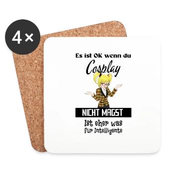 es ist ok wenn du cosplay nicht magst - Untersetzer (4er-Set) - Weiß - Vorne