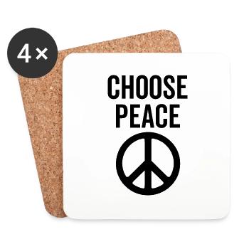 Wählen Sie Peace - Untersetzer (4er-Set) - Weiß - Vorne
