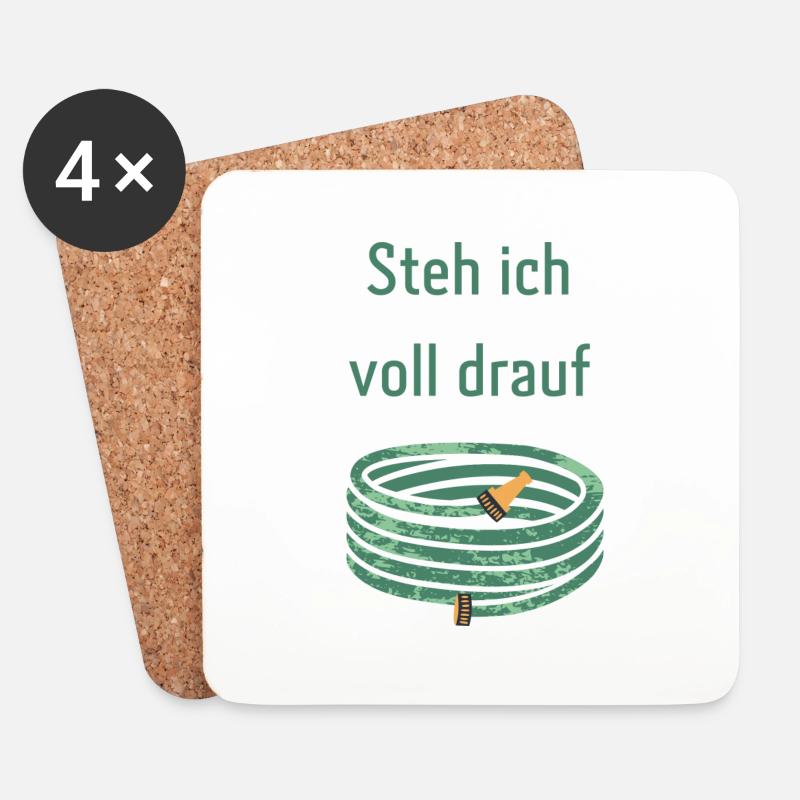 Auf dem Schlauch stehen - Untersetzer (4er-Set) - Weiß