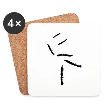 Messer icon - Untersetzer (4er-Set) - Weiß - Vorne