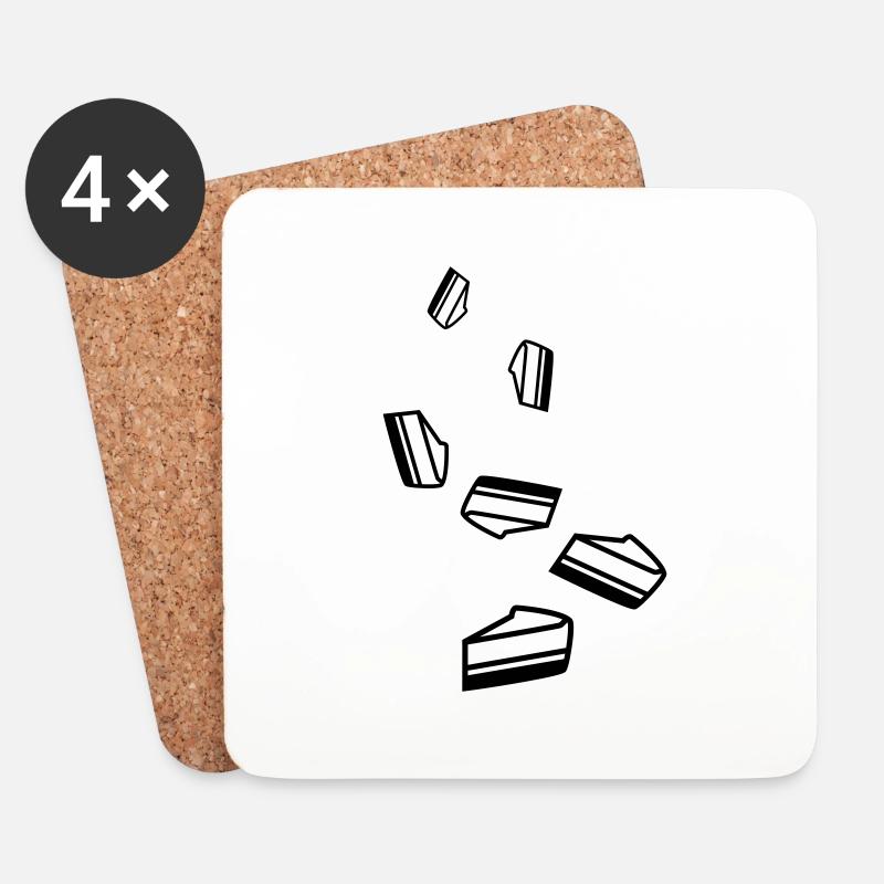 Cake cheesecake - Coasters (set of 4) - white