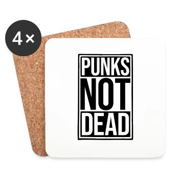 punks not dead Zitat - Untersetzer (4er-Set) - Weiß - Vorne