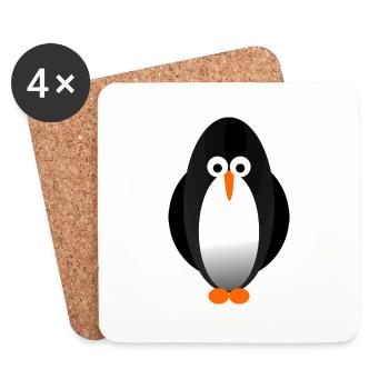 Penguin - Coasters (set of 4) - white - Front