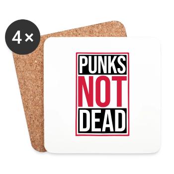 punks not dead Zitat - Untersetzer (4er-Set) - Weiß - Vorne