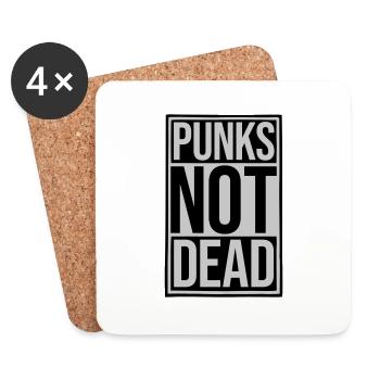 punks not dead Zitat - Untersetzer (4er-Set) - Weiß - Vorne
