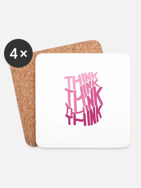 THINKPINK - Untersetzer (4er-Set) - Weiß