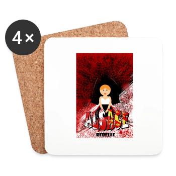 Alsace Rebelle Alsacienne - Dessous de verre (lot de 4) - blanc - Devant