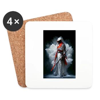 Samurai Blanc - Dessous de verre (lot de 4) - blanc - Devant