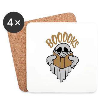 L’ de lecture du livre de Booook - Dessous de verre (lot de 4) - blanc - Devant