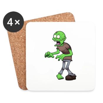 Zombie - Untersetzer (4er-Set) - Weiß - Vorne