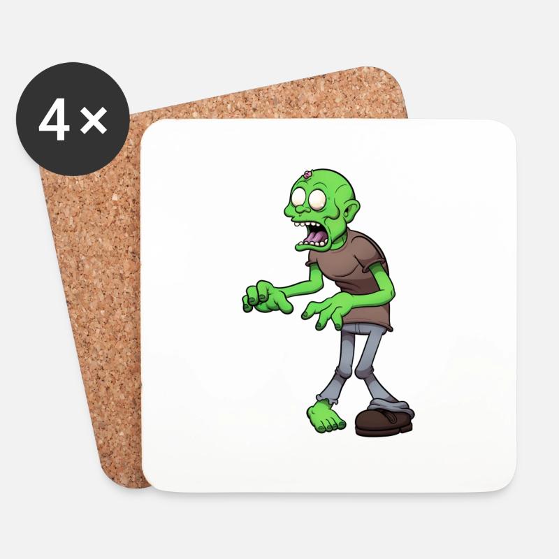 Zombie - Coasters (set of 4) - white