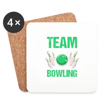 My Dream Team Has A Bowling Problem Funny - Untersetzer (4er-Set) - Weiß - Vorne