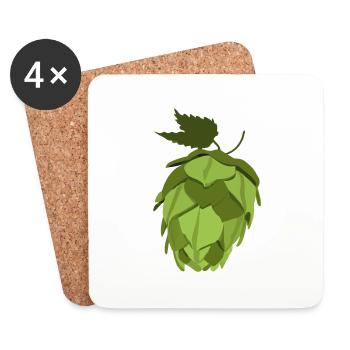 Hops Beer Drinker Brewer Gift - Coasters (set of 4) - white - Front