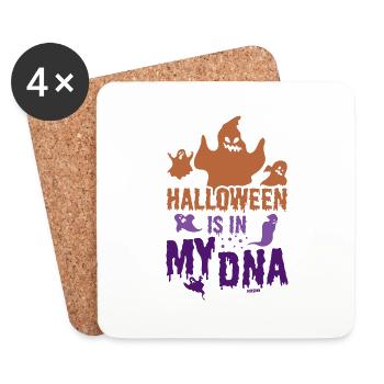 Halloween ist in meiner DNA - Untersetzer (4er-Set) - Weiß - Vorne