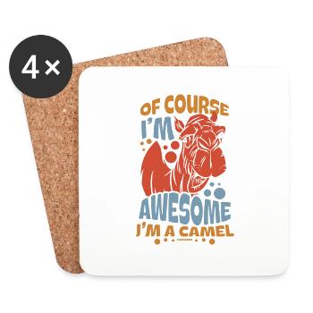 Of Course I'm Awesome I'm A Camel - Untersetzer (4er-Set) - Weiß - Vorne