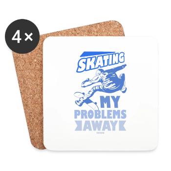 Skateboarding skating coole Jungs - Untersetzer (4er-Set) - Weiß - Vorne