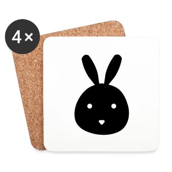 Rabbit - Coasters (set of 4) - white - Front