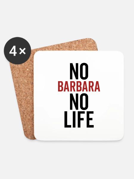 Nein Barbara Kein Leben - Untersetzer (4er-Set) - Weiß